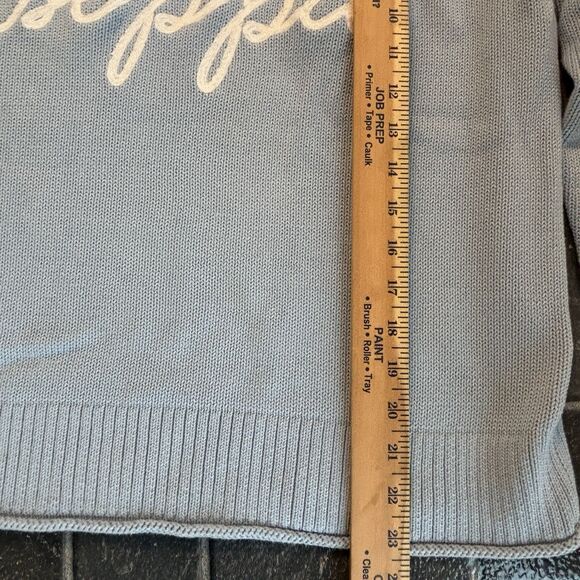 Duffield Preppy Lane Heirloom Cotton Women's Useppa Light Blue Sweater Sz M - Picture 10 of 12